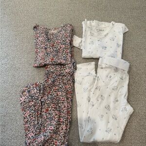 GAP Kids pajama sets floral and Disney size 10